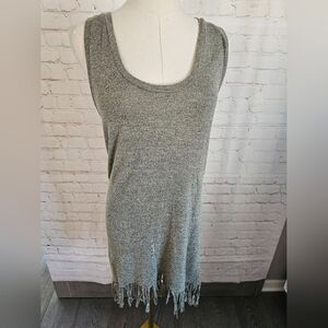 Riller & Fount Racerback Fringed Dress | Gray-Green | Size 0 | EUC